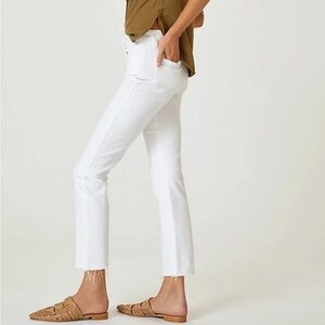 Paige Cindy High Rise Cropped Jeans - Crisp White
